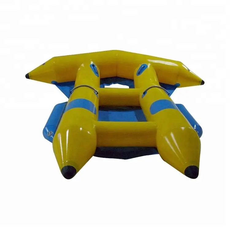 2 Rider Towable הבננה Tube סירת עבור משחקי חוף מתנפחים טוס דגים