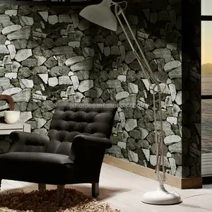 特別なモスカバー石の壁のパターンバルコニーダイニングバーの装飾壁紙デザイン