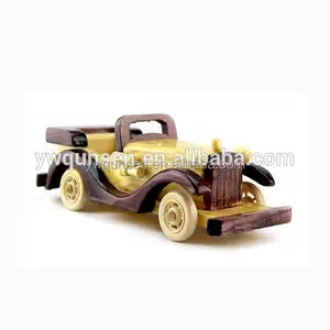 高品质手工木制玩具车辆古董木车