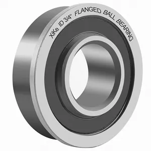 Flanged Ball Bearings ID 3/4" x OD 1-3/8" x Total Width 1/2", Fits for Lawn Mower, Wheelbarrows, Carts & Hand Trucks Wheel Hubs.