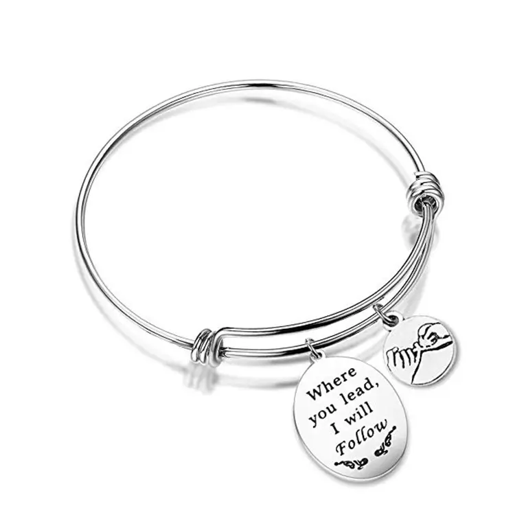 Gilmore Girls Mother Daughter gift Bracelet pinky promiss Where You Lead I Will Follow Friendship bracelet