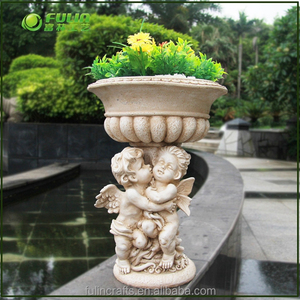 Decorativo Europeo jardín Ángel <span class=keywords><strong>resina</strong></span> flor olla - Product Image 2
