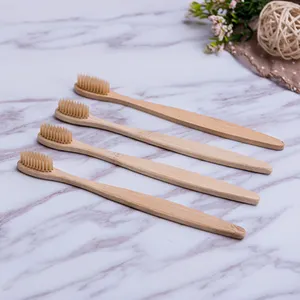 حار بيع عالية الجودة الطبيعية خشبية تنظيف فرشاة أسنان مصنوعة من خشب الخيزران