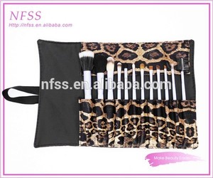 Lable privado 12pcs/set cepillo de madera pincel de maquillaje conjunto <span class=keywords><strong>mango</strong></span> <span class=keywords><strong>azul</strong></span> - Product Image 2