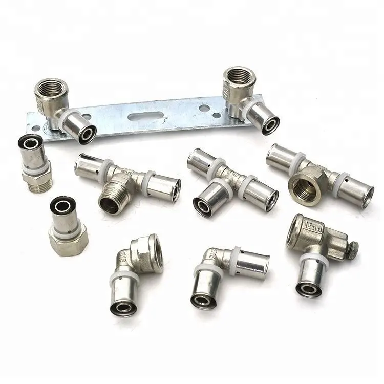 Ifan Professional Manufacturer Galvanized Pipe Accessories PEX Fittings Brass Press Fitting