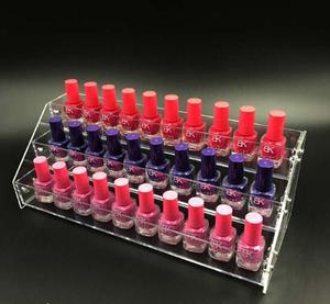 Présentoir à vernis à ongles en acrylique moderne personnalisé avec montage facile pour bureau et 1 étagère - Product Image 4