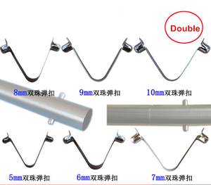 Gat Push <span class=keywords><strong>Lock</strong></span> V Vormige Snap Platte Lente <span class=keywords><strong>Clip</strong></span> Enkele & Dubbele Effen Knop Voor Buis - Product Image 1