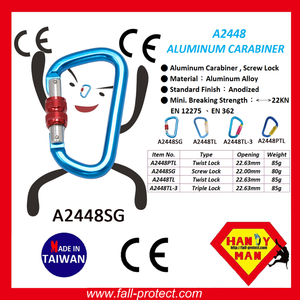 CE Certified Classic D Shape Aluminum Mountaineering Biner - Product Image 3