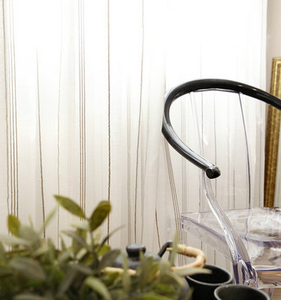 Rideau look de lin 100% Polyester, tissu pur pour le salon, vente en gros - Product Image 4