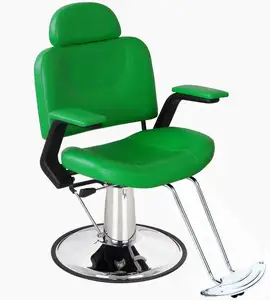 Green color barber shop pretty good beautiful wholesale cheap styling chair