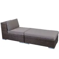 Yinzhou conjunto de sofá secional, 6 peças, sofá sintético, rattan, para mobiliário pátio ao ar livre