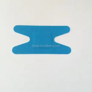 Finger Sleeve Bandaid Blue Detectable Bandage with Metal Absorbent Pad