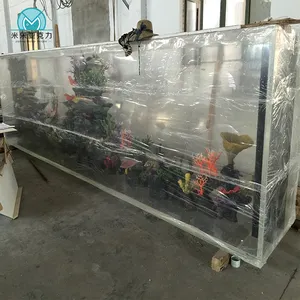 Customized high quality rectangle large acrylic aquarium 50 gallon fish tank