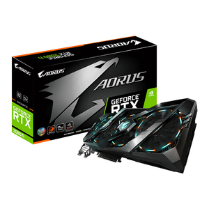 GIGABYTE AORUS <span class=keywords><strong>GeForce</strong></span> <span class=keywords><strong>RTX</strong></span> <span class=keywords><strong>2080</strong></span> <span class=keywords><strong>Ti</strong></span> 11G Tarjeta gráfica usada con 11G GDDR6 Memoria de 352 bits Alimentado por <span class=keywords><strong>GeForce</strong></span> <span class=keywords><strong>RTX</strong></span> <span class=keywords><strong>2080</strong></span> <span class=keywords><strong>Ti</strong></span> - Product Image 1