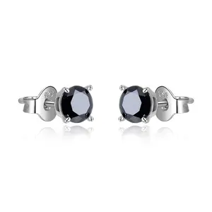 Earing Holder Afghan Jewellery Clear Lucite Earrings Stud Earrings Sliver Free 925 Silver Ladies Solid Zircon Black Women's 5MM