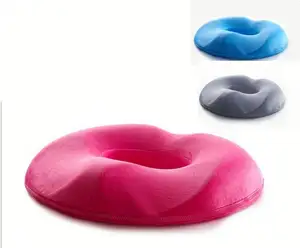 Hoge Rebound Comfort Donut Kussen Pu Foam Ring Kussen Zacht Kussen 3d Gedrukt Donut Pluche Stoel Zitkussen