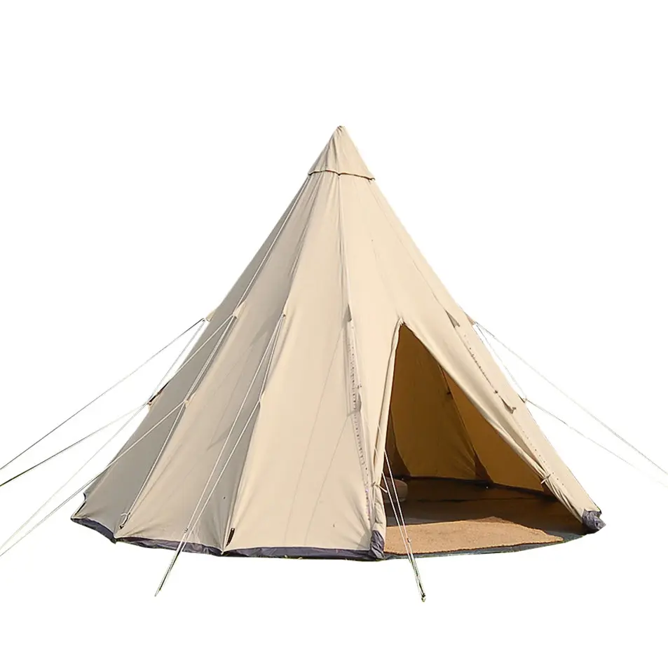2018 nieuwe ontwerp populaire ronde teepee tent canvas tipi tent 5 m voor volwassenen party