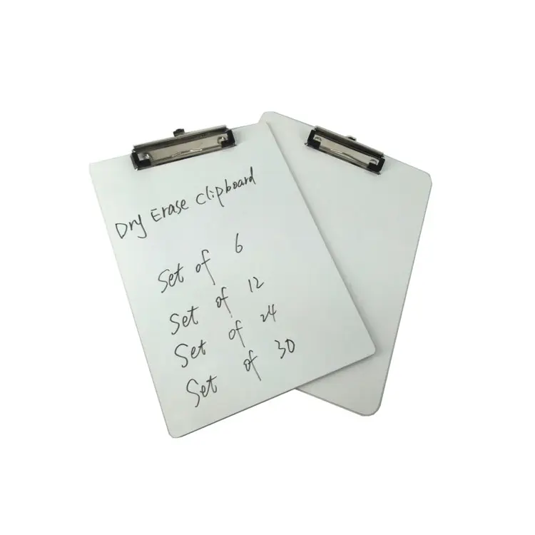 9X12 Inches Bảng Clipboard Xóa Khô Bề Mặt Với Cấu Hình Thấp Clip