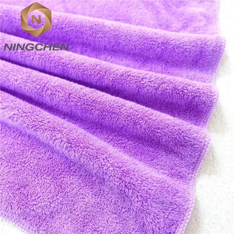 Coral fleece fabric Double Side Any Color 1000 GSM Car Coral Fleece Cleaning Cloth Microfiber Towel