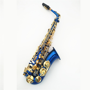 <span class=keywords><strong>Saxophone</strong></span> <span class=keywords><strong>Alto</strong></span> de couleur peinture bleue de haute qualité avec touches dorées - Product Image 3