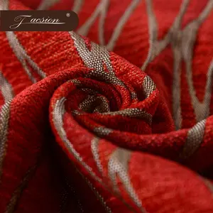 Amostra grátis almofadas têxteis casa fabricante cópia viscose chenille tecido para sofá e cortina