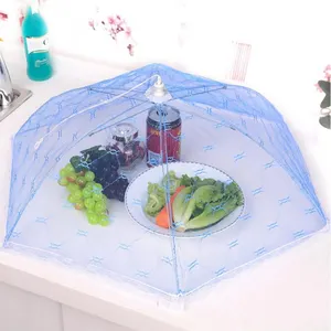 Nueva llegada hexagonal gasa comida cubre paraguas estilo Anti mosca Mosquito de herramientas de Cocina Comida cubierta de mesa de malla