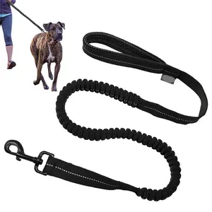 Großhandel OEM Reflective Nylon Bungee Hunde leine Nähen Elastic Running Free Pet Lead Walking Leash