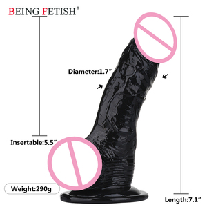 Kauçuk Kalın Gerçekçi Cock <span class=keywords><strong>Penis</strong></span> yapay <span class=keywords><strong>Penis</strong></span> Kadın Mastürbasyon Için - Product Image 3