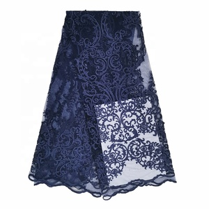 <span class=keywords><strong>Tissu</strong></span> africain en dentelle brodée bordeaux, livraison gratuite, haut de gamme, bon marché - Product Image 3
