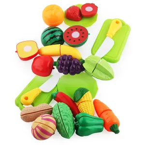 Игрушки для дошкольной кухни для детей, пластиковые овощи и фрукты, игрушки-кошки