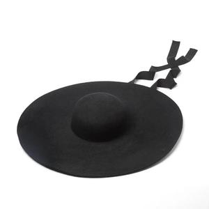 Automne hiver mode laine feutre chapeau événements scène spectacle fête chapeau court couronne grand bord mode robe chapeau pour femmes robe - Product Image 4