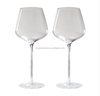 Verres à vin de table de mariage en cristal transparent de luxe avec design moderne en PC