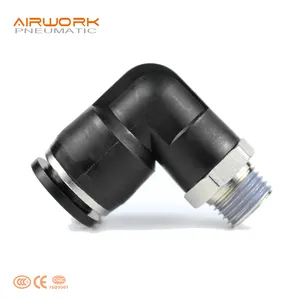 pl 10mm plastic brass push pneumatic fitting 1/2 air hose fittings internal claw grip one touch fitting g npt thread