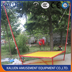 <span class=keywords><strong>Trampoline</strong></span> élastique d'extérieur à corde unique avec <span class=keywords><strong>filet</strong></span> de protection, adapté aux exercices de fitness en toute sécurité - Product Image 3