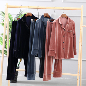<strong>Women's</strong> Soft Velvet <strong>Fleece</strong> Pajamas Long Sleepwear with Elastic Waist for Autumn/Winter Warm Adult <strong>Women's</strong> <strong>Pyjamas</strong> - Product Image 2