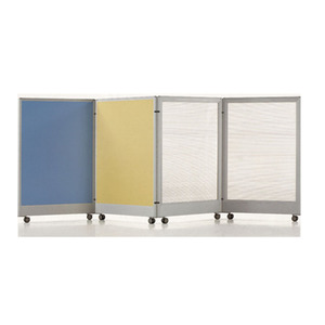 Partition murale de salle de séparation, séparateur mural de bureau mobile avec roues - Product Image 4