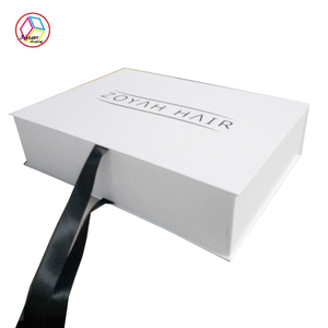 맞춤형 화이트 고급 리본 선물 상자: 프리미엄 포장을 위한 마그네틱 박스 - Product Image 5