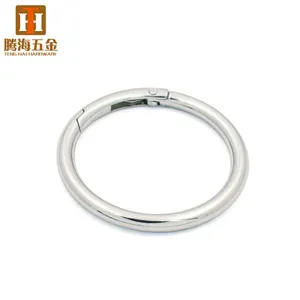 Zinc alloy metal 13mm 15mm 18mm diameter gold plated Gunmetal Spring Gate Round Ring O Ring