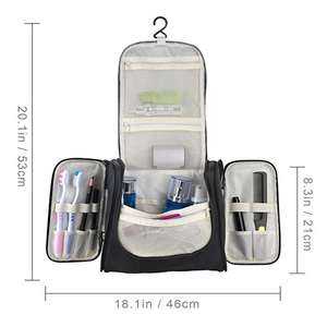 Portaoggetti da bagno con appendiabiti borsa per Make Up portatile da appendere borsa da toilette - Product Image 3