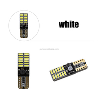 Lampe LED de plaque d'immatriculation automobile haute qualité, Canbus constant, T10 4014 24SMD DC12V 3.24W, alliage d'aluminium 7000K-8000K pour