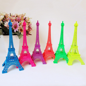 Modellino della Torre Eiffel in Metallo da 25cm, Decorazione Colorata per Vetrine e Casa, Tecnica Placcata con Stampa Offset - Product Image 4