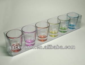 Vasos de Chupito de Plástico Acrílico Transparente de 2 oz con Fondo de Color para Uso en Bares - Jack Worth - Product Image 4