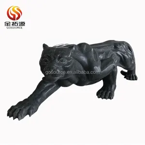 Factory Wholesale custom stone carvings and sculptures Beautiful Strong Polishing Life Size Granite Stone leopard Statues