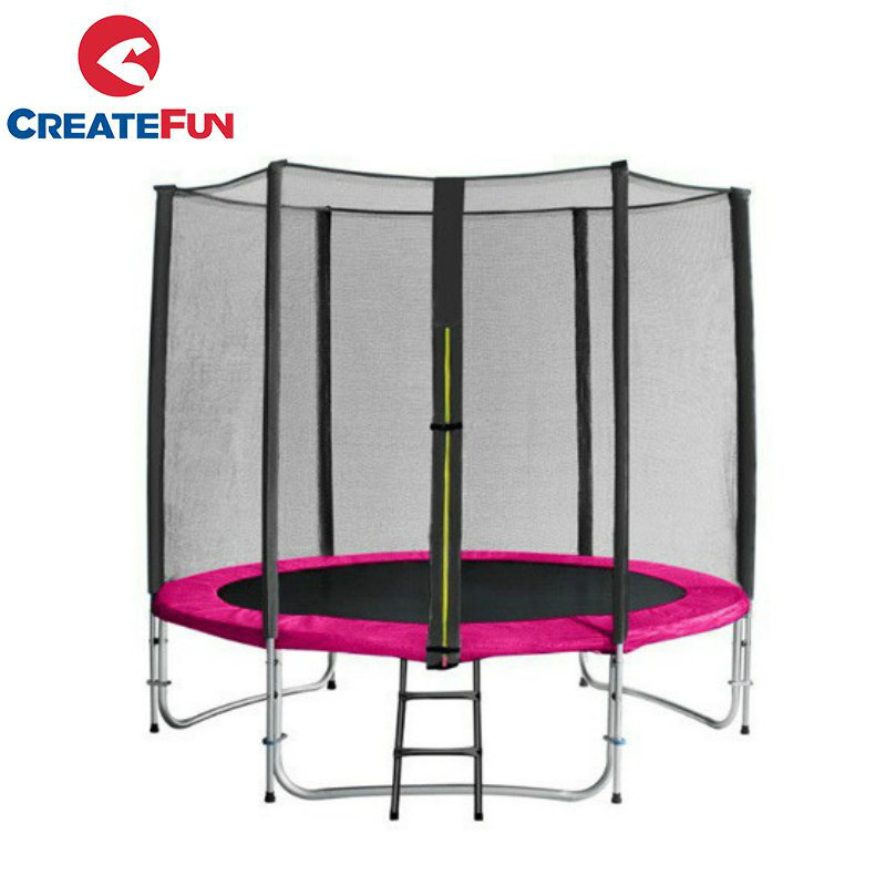 CreateFun 5ft niños saltando de cama equipo de gimnasio al aire libre grande tramoline con cerramiento