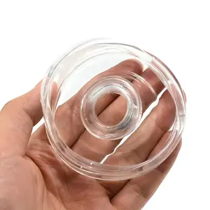 Joints de manchon de rechange pour l'agrandissement du pénis Manchon de confort en silicone transparent Cylindre de pompe à pénis universel