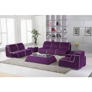 Furnitur Ruang Tamu Sofa Ungu/Set Sofa Bagian Modern