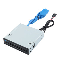 Lector de Tarjetas SIM Interno USB 3.0 Multi Ranuras de 3.5 Pulgadas con Soporte UHS-II, Lector de Tarjetas Secure Digital/Smart