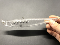 Leurre de pêche dur non peint type Minnow 180mm 37.2g, corps d'appât artificiel, yeux 3D 14mm, 10 pièces, 279 ABS OEM
