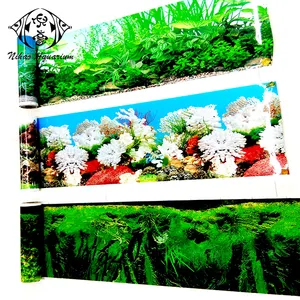 Fish tank decoration colorful film plastic paper images marine view aquarium background pictures