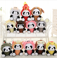 Peluche Panda du Zodiaque Chinois Kawaii, Jouet en Peluche Doux, Animaux en Peluche, Souris, Vache, Chien, Lapin, Poupée en Peluche, Cadeau Mignon pour Enfants